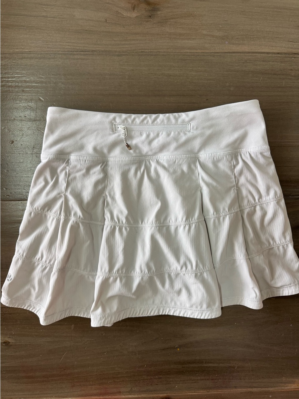 Lululemon Pace Rival Skirt White/Grey Women’s 2 Fall Outdoor Tennis